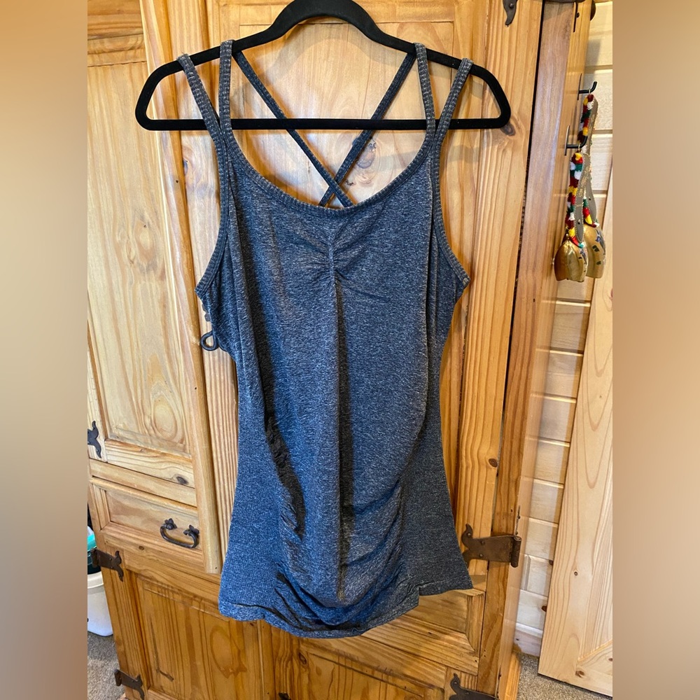 CALIA extra long stretchy tank with ruching XL